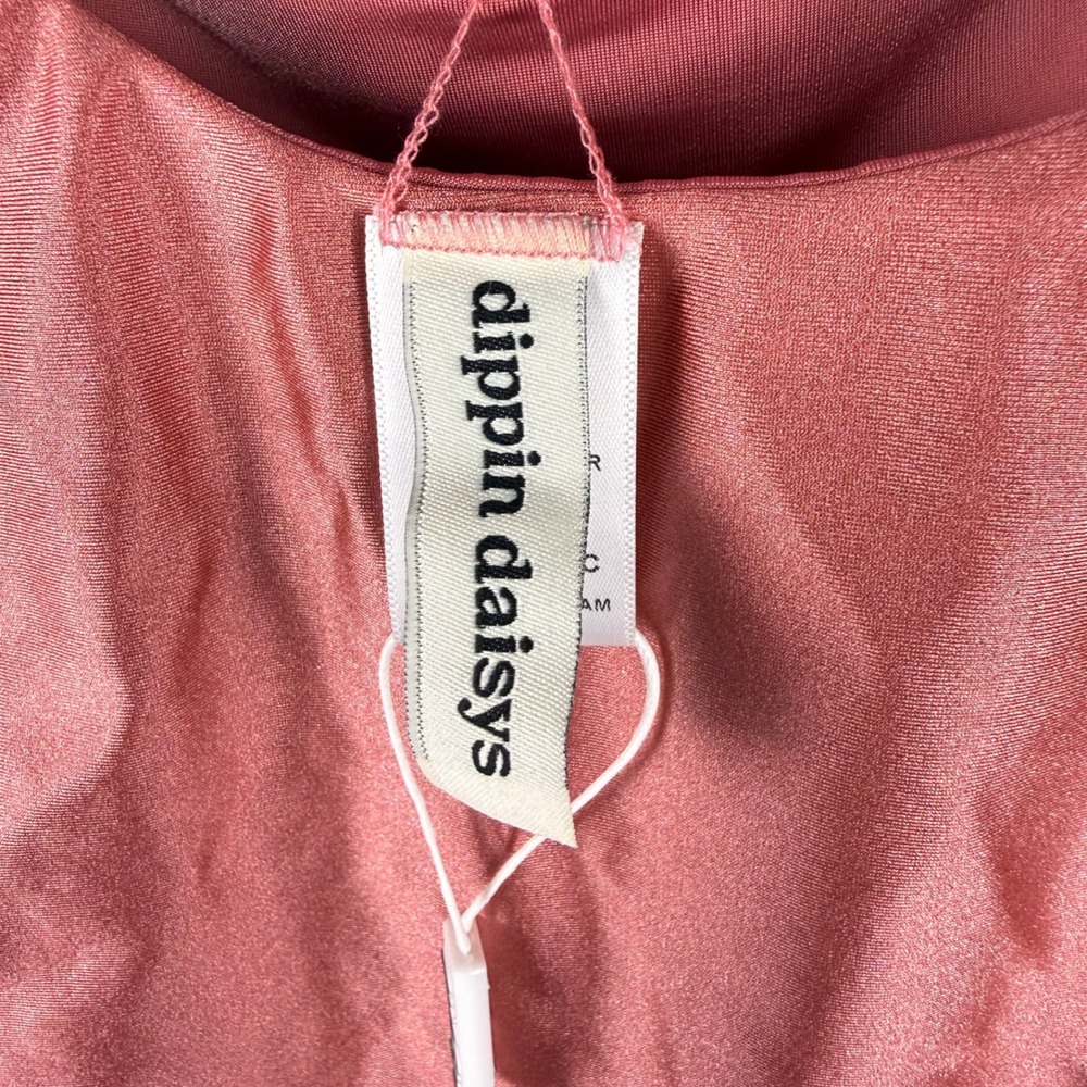 NEW Dippin Daisys Devon Strapless Tie Front One Piece Swimsuit Dusty Rose Medium - Picture 5 of 10